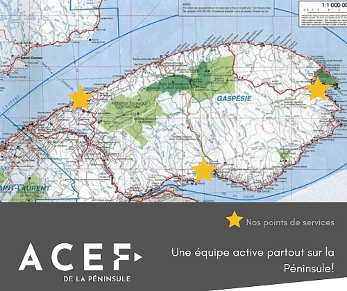 Points de services de l'ACEF de la Péninsule